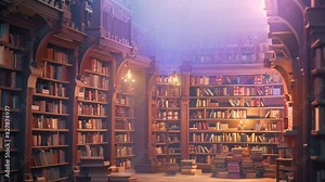 A large library packed with numerous books and resources for learning and research, A digital library with endless resources for learning