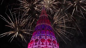LOOK: A spectacular fireworks display during the Lighting Ceremony of Baybay City’s majestic Christmas Tree on Sunday evening. | Discover Baybay City