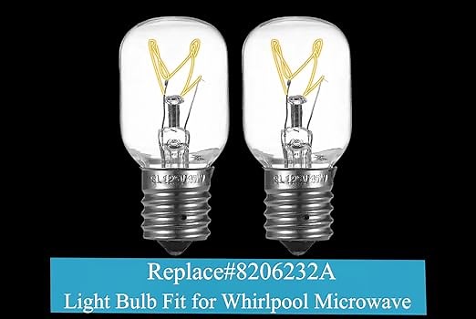 Replace#8206232A-Light Bulb Fit for Whirlpool Microwave