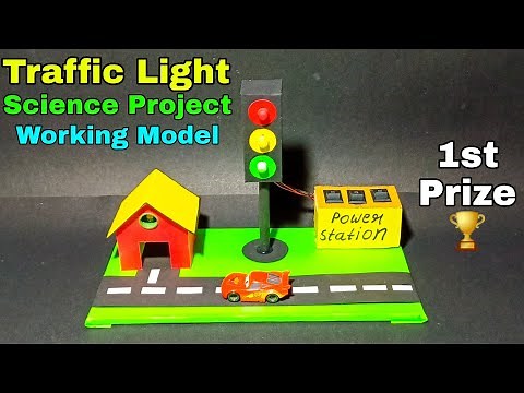 How to make traffic light project | Traffic signal science project working model | Diy traffic light
