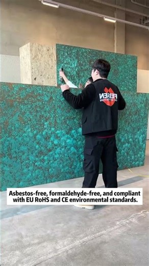 New type of gold-plated textured cement fiberboard. Cement Fiber Board China supplier.