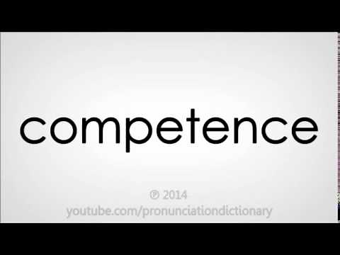 How to pronounce competence