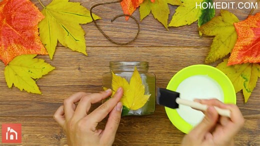 Autumn leaf votive candle holders