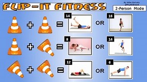 Flip-It Fitness! - Powerpoint version with Animated GIFs - 2 and 3-person