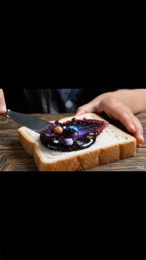 ASMR SATISFYING GIRL SPREADING SOLAR SYSTEM ON BREAD #ai #asmr #satisfying #ytshorts