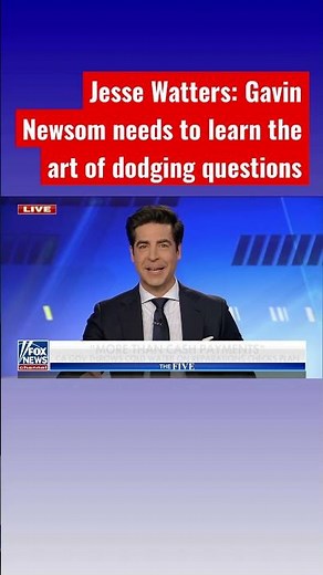 Jesse Watters calls out Newsom for walking back reparations #shorts
