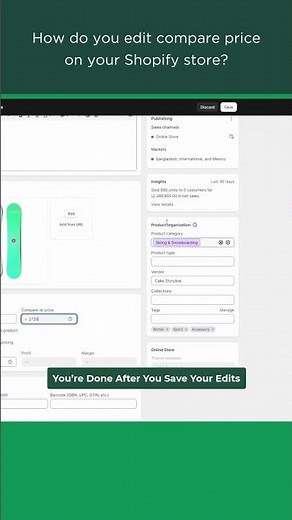 How do you edit compare price on your Shopify store #shopifytutorialforbeginners