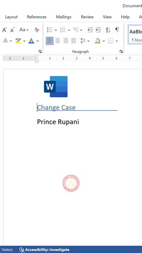 change to capital letter in 1 second #msword #shorts #ytshorts #shortvideo #viral #trending #yt