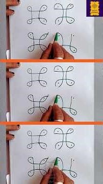 Latest 4×4 Dot Kolam Design | Easy Pulli Kolam Tutorial #kambikolam #muggulu #easykambikolam