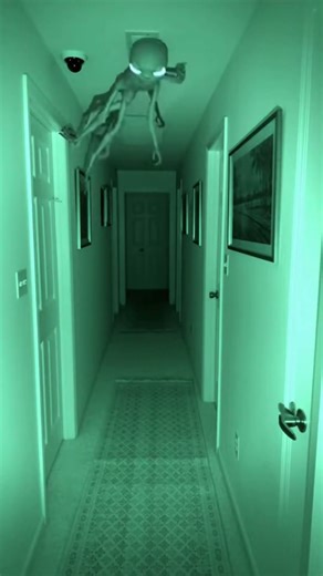 Alien Caught Crawling on Walls — Night Vision Horror!