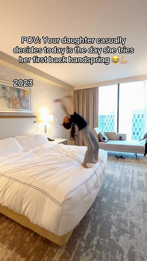 I did NOT expect that! Lol #acrobatics #dancer #dancemoms #momlife #daughter | The Mama Queen