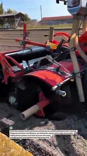 Precision Tractor Furrow Maker in Action! 🚜🌱 #FarmTech #TractorTools #SmartFarming