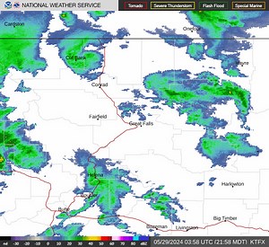 Current radar imagery. | US National Weather Service Great Falls Montana