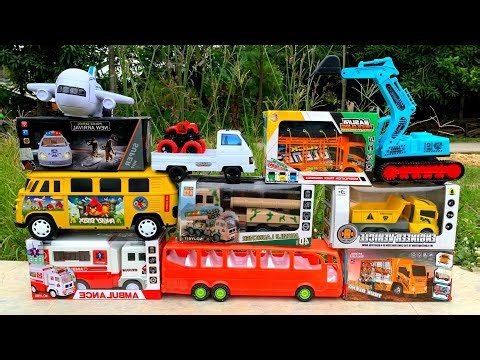 Mencari Mainan Mobil Truk Tangki Besar, Truk Pemadam, Excavator Beko, Forklift, Bus Telolet, Offroad