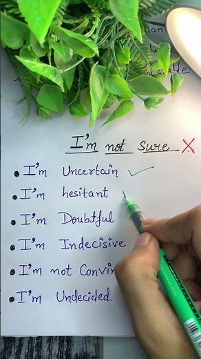 Stop saying “I’m not sure”! ✨ #education #english #yt #yutubeshorts