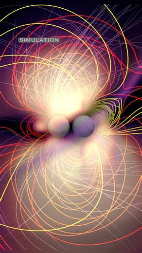 NASA Universe on Instagram: "When neutron stars — the dense remnants of exploded massive stars — merge, we see a dazzling cosmic splash. But what happens in the moments before that happens? Astronomers used the Pleiades supercomputer at @NASAAmes to run over 100 simulations of a system of two orbiting neutron stars. This was to explore how different magnetic field structures affected how all wavelengths of light leave the binary system. Most of the simulations showed the last 7.7 milliseconds be