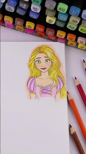 Drawing rapunzel easy step by step with ARdrawing app #draw #drawing #sketch #arte #drawings #dessin