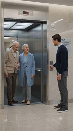He Held the Elevator... and Their Hearts ❤️🛗#Kindness #RespectElders #Helping #Humanity #Shorts