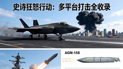 【合集】美以对伊朗空袭全视角影像 史诗狂怒行动现场画面汇总