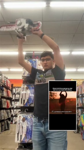 Texas chainsaw massacre 1974 replica moves leatherface dance ending scene #texaschainsaw￼