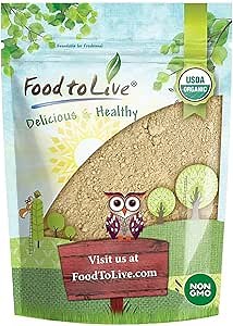 Food to Live Organic Red Maca Powder, 1 Pound Raw Ground, Non-GMO, Kosher, Vegan, Fine Flour, Bulk