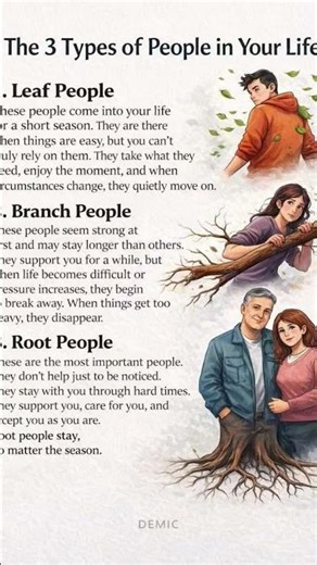 The 3 Types of People in Your Life: Leaf, Branch, or Root? 🌿🌳 #motivation#youtubeshorts #shortsfeed