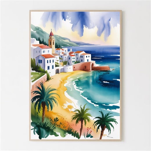 Watercolor Painting of San Juan, Puerto Rico - Tropical Travel Art - Etsy
