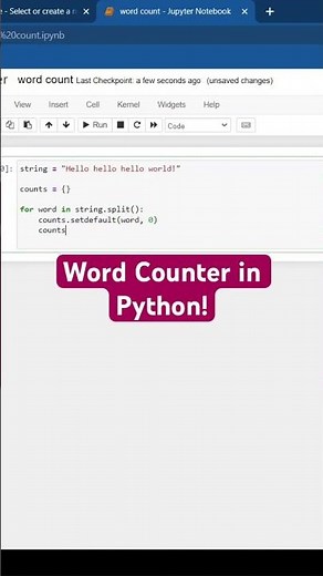 Word Counter in Python! setdefault function #python #programming #coding