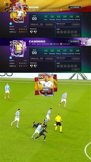 RODRI vs CASEMIRO Who is the Best Defensive Midfielder in #fcmobile