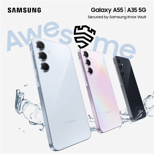 Our definition of AWESOME is premium, yet affordable. That’s what you can expect from the #GalaxyA55 5G and #GalaxyA35 5G 😉🤌 Discover more: https://bit.ly/3v4ifx2 | Samsung