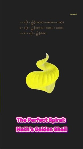 Kiệt tác của Tự nhiên: Tỉ lệ vàng trong không gian 3D 📐🌀 #maths #shorts