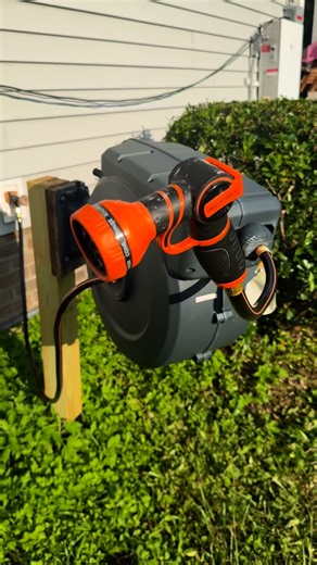 5.7K views · 50 reactions | This ground mounted retractable hose reel from @giraffetools took me 5 minutes to set up! Use Discount code: [salty] for 5% off and it can be combined with website discounts #garden #diy #house #homestead #gardening | Salty Acres | Facebook