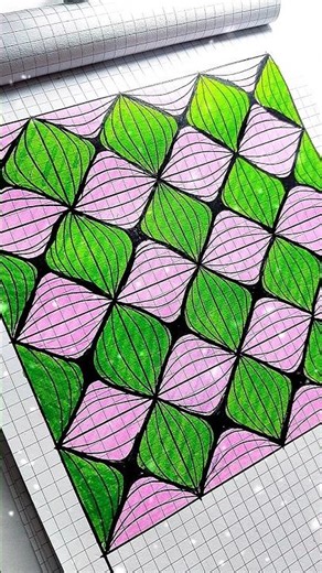 How To Draw a Zen Doodle Art with Brush Pen Colour Easily #art #drawing