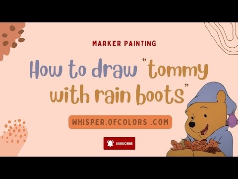 How I Drew This cute Bear 💛 | Full Drawing Process (Marker Illustration)