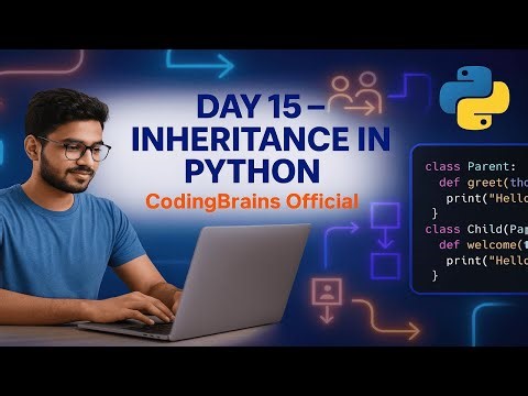 👉 Day 15 – Inheritance in Python | Parent & Child Classes | Types of Inheritance