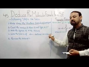 Deduce The Molecular Formula From Structural Formula of Compound|Stoichiometry| Chap.4|9th new Book