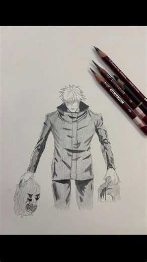😭 why does my gojo look like collosal titan | Satoru gojo sketch | #art #animedrawing #jjk #gojo