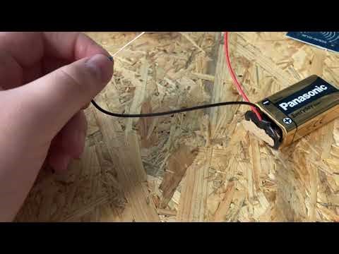 How to turn on led with 9v battery