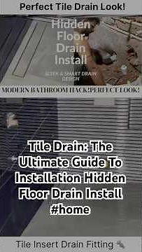 Tile Drain: The Ultimate Guide To Installation Hidden Floor Drain Install #home