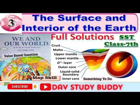 DAV class 7 SST chapter 3 question answer The Surface and Interior of the Earth #Class 7 SST Ch- 3