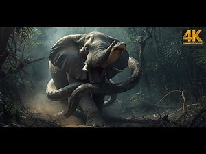 “Elephant vs Giant Cobra – Deadly Jungle Attack Caught on Camera | 4K”