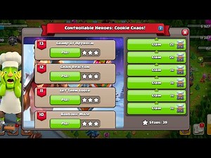 CONTROLLABLE HEROES COOKIE CHAOS LVL 13 HOW TO COMPLETE? #coc #cashofclansgameplay