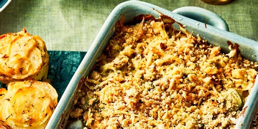 Brussels sprout and cranberry gratin recipe - a dish to convert those that don't like sprouts