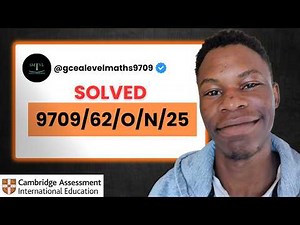 9709/62/O/N/25 | Paper 62 October November 2025 |CIE A Level Maths 9709 | Solved A level Past Paper