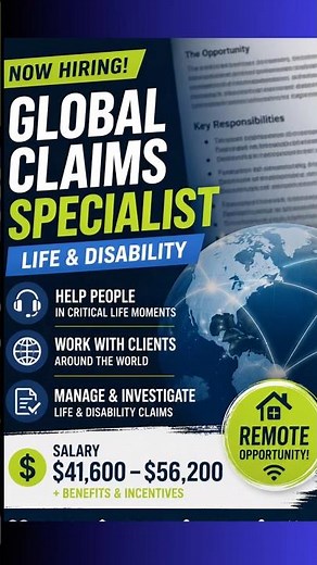 Remote Claims Specialist Job | $41K–$56K + Full Benefits | Work From Home