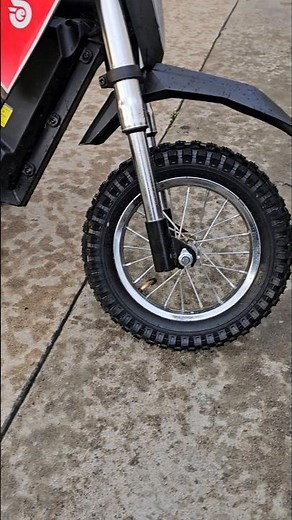 Fitting a 12.50 inch tire on a hiboy dk1 dirt bike for kids. It fits. #hiboy