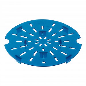 Cambro CamRounds™ FreshPro 12, 18, and 22 Qt. Blue Round Polypropylene Food Storage Container Drain Tray - 6/Case