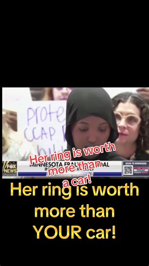 The poor Muslim mother who can’t work or go to school is wearing a ring worth more than most Americans cars! #diamond #fraud #learing #islam #timwalz #somali #student #ring #muslim