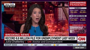1.4M views · 233 reactions | 6.6 million workers filed for their first week of unemployment benefits in the week ending March 28 — a new historic high. A week earlier, 3.3 million Americans filed for their first week of benefits, which was the largest number ever at the time https://cnn.it/2WZobnr | CNN Replay | Facebook