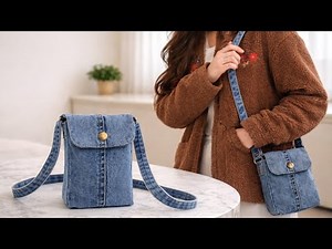 Don’t Throw Away Old Jeans — Make This Phone Bag 👖😲